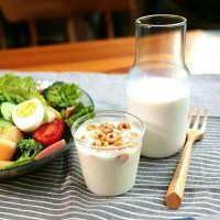 日式一人饮果汁壶水杯简约早餐牛奶杯酒杯饮品杯网红耐热玻璃杯 日式一人饮[小号]