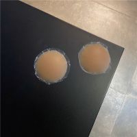 bristols可反复使用分尺码持久固态生物粘胶无痕隐形舒适超薄乳贴 咖啡色(一对) 7公分