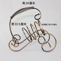 红酒杯挂架高脚杯架家用免打孔红酒杯架葡萄酒杯挂架高脚杯架倒挂 古铜色弹簧酒架(送开酒器)