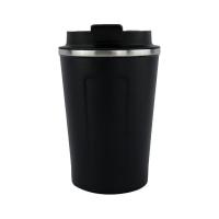 咖啡保温杯欧式小奢华随手杯不锈钢便携随行杯子小精致网红咖啡杯 黑色380ml