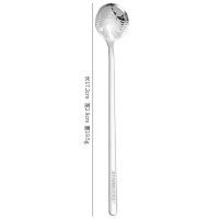 新款不锈钢星巴克小圆勺甜品咖啡勺颜值超高搅拌勺304食品级抗菌 星巴克勺17cm 餐具盒 (颜色备注发给客服)