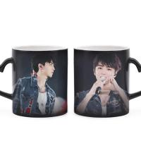 TFBOYS王俊凯水杯星空变色杯周边同款DIY定制创意陶瓷马克杯 01 不变色白杯无盖勺