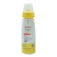 日本进口贝亲Pigeon母乳实感防胀气标口塑料/玻璃奶瓶 塑胶标口奶瓶240ml