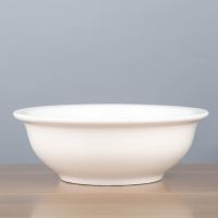特价汤碗 大号家用陶瓷简约中式加厚装菜汤盆酒店酸菜鱼盆送汤勺 纯白 8英寸汤古1个(中号-加厚)