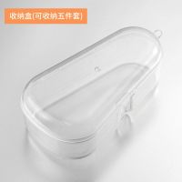 ins芝士小叉子可爱西餐野餐便携餐具手柄刀勺子水果叉牛排刀套装 单个收纳盒/可收纳五件套_随机发个坏的