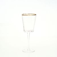 金边水晶玻璃红酒杯香槟杯气泡酒欧式高脚杯葡萄酒杯家用套装高档 透明红酒杯