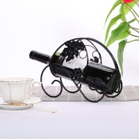 红酒架现代简约客厅摆件家居装饰品葡萄酒架创意铁艺酒柜摆设欧式 I款黑色