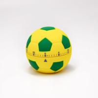 定时器机械旋转可爱世界杯足球台球时间管理器效率计时器提醒器 世界杯-嫩黄色D