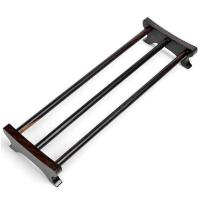 黑檀木茶杯架子实木凉杯架茶杯托功夫茶具茶道配件摆件大号花梨木 黑檀木A款