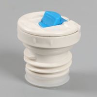 子弹头500ML保温杯盖子水杯内塞内盖保温水壶防漏开关通用盖配件 2号口径4.5厘米(白+蓝翻盖)