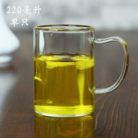 加厚耐热玻璃杯绿茶杯办公水杯花茶杯带把盖过滤男女泡茶家用杯子 儿童杯单只
