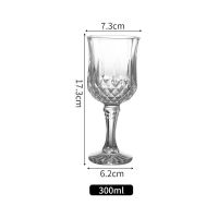 欧式玻璃钻石红酒杯套装家用威士忌杯高脚杯洋酒杯葡萄酒杯香槟杯 钻石红酒杯 1只装