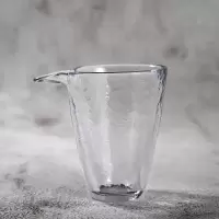 [汐品]日式玻璃公道杯耐热手工锤纹公杯锤纹杯功夫分茶器茶具 1只公道杯