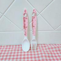 儿童密胺餐具套装分格餐盘辅食盘水果盘宝宝家用吃饭盘子无毒无味 同款叉子 佩奇