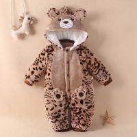 婴儿童新生宝宝连体衣服0老虎冬季秋冬装棉衣加厚哈衣 法兰绒老虎连体哈衣 66