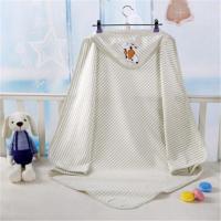 婴儿抱被夏季薄款彩棉包被初生宝宝用品纯棉襁褓包巾新生儿童被子 青色彩棉抱被90x90(无腰带) 夏季薄款(送隔尿垫)