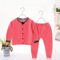 婴儿毛衣套装春秋冬男女宝宝衣服棉针织衫外套女童公主开衫线衣 蝴蝶结桃红 66 (适合0-3个月)