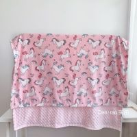 秋冬安抚豆豆毯 新生婴儿盖毯幼儿园午睡空调毯儿童小被子云毯 天马独角兽 75*120CM