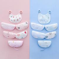 米恬恬婴儿纯棉新生儿围嘴口水巾宝宝防水吐奶围兜围脖式夏季薄款 (不防水)纯棉围嘴 1条随机装