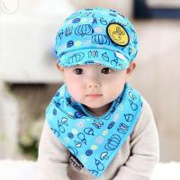 网红宝宝新生儿童婴儿帽子春秋薄款男女孩冬季小公主洋帅气海盗帽 天蓝果园鸭舌帽 单帽3-24月参考头围42-48