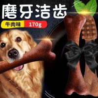 大狗狗磨牙棒中型大型犬耐咬洁齿骨金毛拉布拉多阿拉斯加咬胶零食 大骨头型磨牙棒170g[牛肉味] 1支.[试吃]