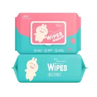 婴儿湿纸巾80抽大包带盖手口专用学生小包随身携带湿纸巾批发特价 80抽*2包