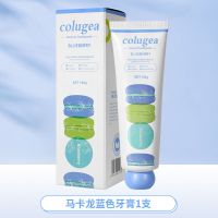 牙膏美白去口臭祛黄去异味去牙渍牙龈止血家庭装实惠薄荷清凉清新 蓝色马卡龙牙膏100g/1盒
