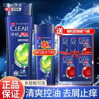 清扬洗发水露500g/900g套装洗头膏家庭装去屑止痒控油留香男女士 清爽控油 205g+100g+5袋
