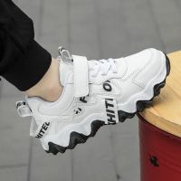 富贵鸟男童鞋子春夏皮面防水8儿童运动鞋老爹9男孩10小学生11中大 8916白色皮面-BSL 28码 鞋内长18.0CM