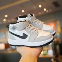 儿童鞋子男童鞋女2020新款秋冬儿童板鞋男女童运动鞋高帮加绒棉鞋 灰色 按脚长加1厘米选内长 内长17.5cm 26码