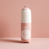 便携漱口杯学生旅行牙具盒刷牙筒可爱开学宿舍萌款小女生刷牙杯筒 粉色8646萌兔