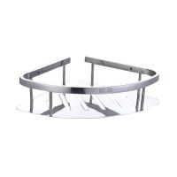 优质304不锈钢卫生间置物架壁挂免打孔浴室转角架加厚三角架 打孔 单层