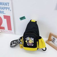 动漫卡通皮卡丘女男女儿童斜挎包时尚单肩胸包百搭宝宝学生小背包 款二呆萌