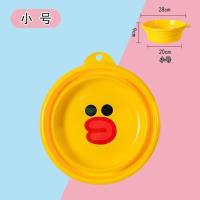 网红小黄鸭加厚折叠盆家用旅游多功能儿童塑料洗脸盆水果盆 网红鸭加厚小号