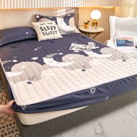 夹棉床笠单件加厚透气床罩套席梦思保护套宿舍床垫套防尘罩 月亮宝宝 90*200cm适用30以内床垫