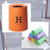 垃圾桶家用客厅厕所网红卫生间无盖厨房双层北欧风ins大号纸篓桶 垃圾袋5卷[颜色随机]