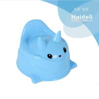 儿童坐便器马桶神器男童婴儿卡通防臭便盆宝宝女孩1-3岁共用尿盆 蓝色 小号不送刷子