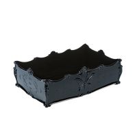 梳妆台透明化妆品收纳盒桌面塑料多格整理盒口红护肤品置物架 大长方收纳盒[黑色]