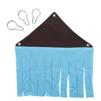 仓鼠吊床荷兰猪兔子流苏角落屋躲避帐篷窝小宠隐蔽屋三角纳凉小屋 蓝黑色(3个扣子)