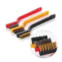 3个装煤气灶清洁刷厨房去污油烟机灶台清洁工具尼龙钢刷小刷子 3支装(尼龙+钢丝+铜丝)