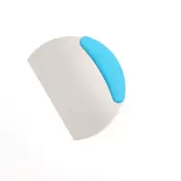 加厚不锈钢切面刀家用刮板刮刀双面刻度面粉肠粉馒头切刀烘焙工具 蓝色手柄半圆款
