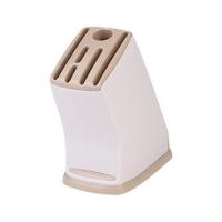 插刀架家用菜刀置物架刀桶收纳架刀座厨房用品多功能放刀具的架子 灰色[刀宽不能超过10cm]