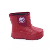 EVA泡沫棉鞋雨鞋男女款短筒防滑耐磨防水加棉保暖鞋洗车厨房用鞋 枣红色绒靴(建议拍大一个码) 36 请拍大一个码