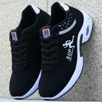 男鞋秋冬季防滑增高休闲百搭潮流跑步运动鞋男士皮面防水工作鞋子 单鞋 917黑 标准码 38