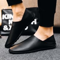 花花公子国际2021春秋季新款男鞋皮鞋男潮流休闲鞋男士皮鞋男休闲 A003黑色单款 41