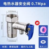 全铜加厚电热水器通用安全阀止回阀泄压阀减压阀小厨宝单向阀配件 蓝色:0.7mpa