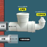 厨房水槽洗碗机下水管道净水器小厨宝墙排水管二合一接头4050三通 [墙排]水槽+2分接头
