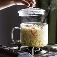 泡面碗单玻璃泡面杯学生带盖宿舍带把电陶炉可明火加热方便面神器 1350ML单把泡面碗