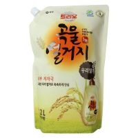 韩国进口爱敬谷物洗涤剂 大米/米糠天然洗洁精1200ml 袋装 补充装 大米