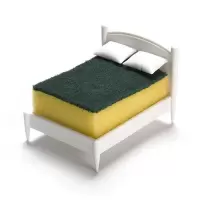 创意厨房百洁布海绵擦收纳小床 床造型百洁布收纳架